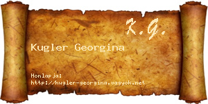 Kugler Georgina névjegykártya