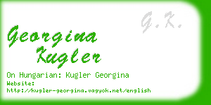 georgina kugler business card